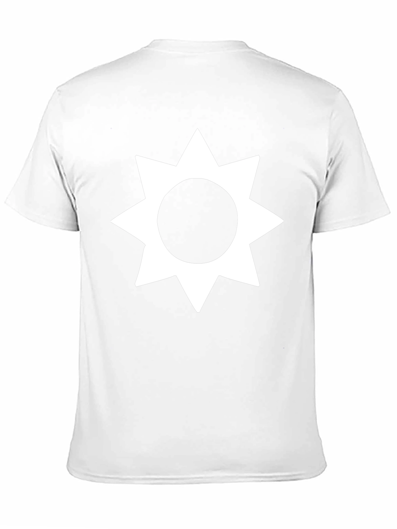 Geometric Star Graphic Tee - Soft Black Cotton Shirt