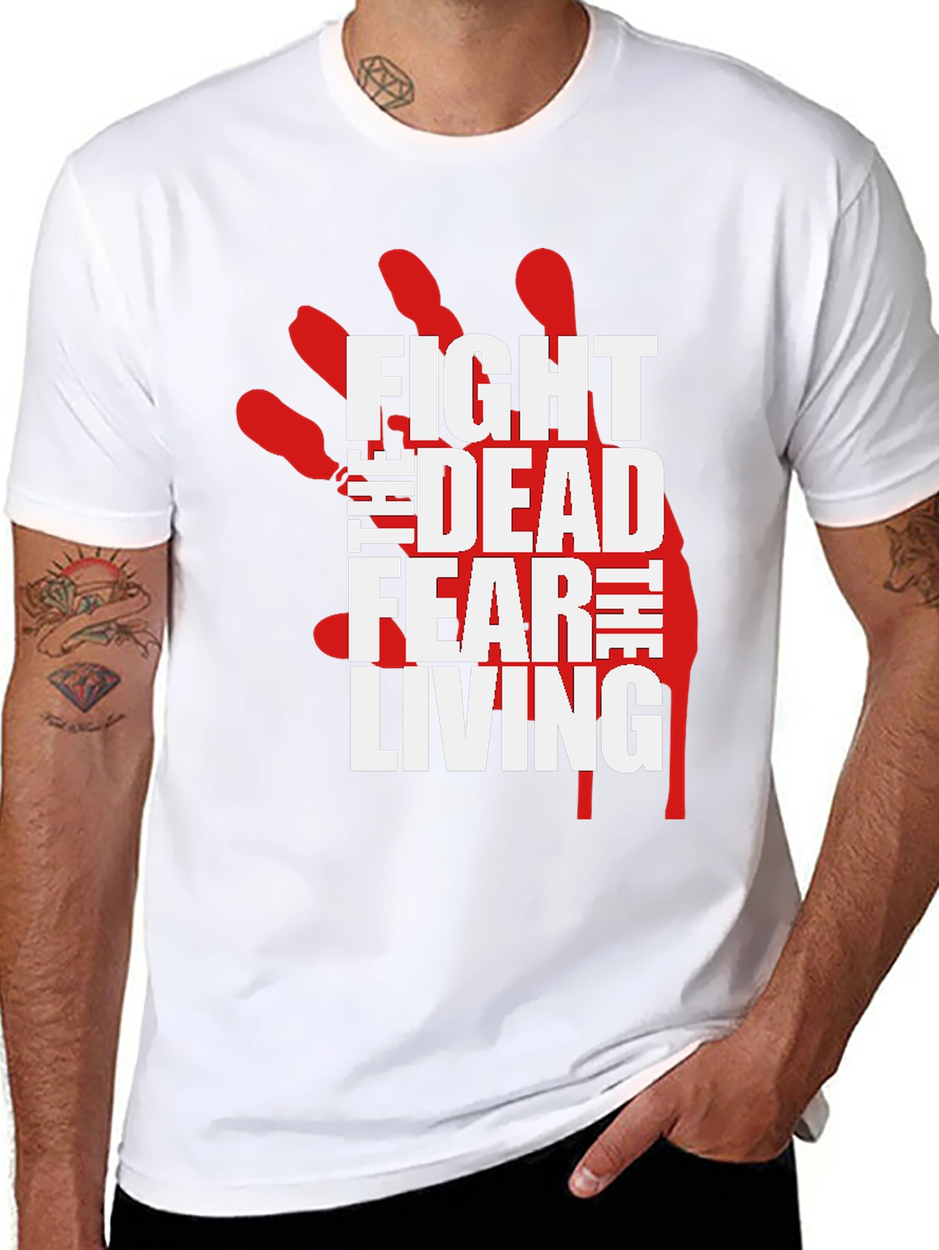 Fight the Dead Fear the Living Black Graphic Tee