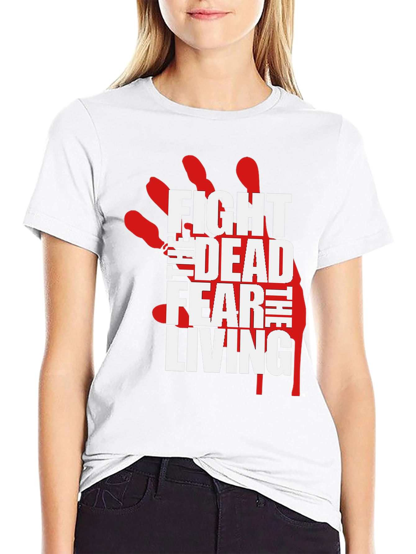 Fight the Dead Fear the Living Black Graphic Tee