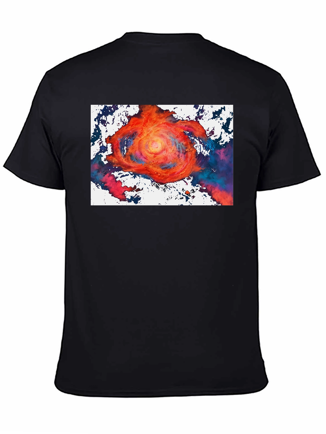 Vortex Graphic Tee - Bold Artistic Design Black