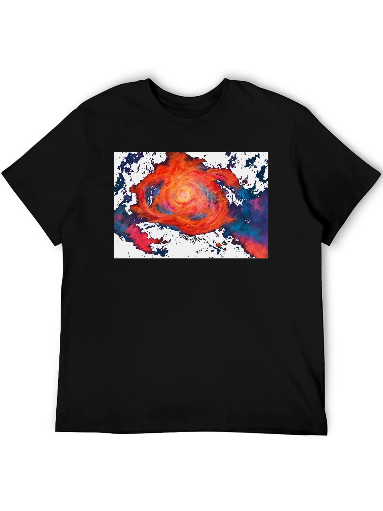 Vortex Graphic Tee - Bold Artistic Design Black