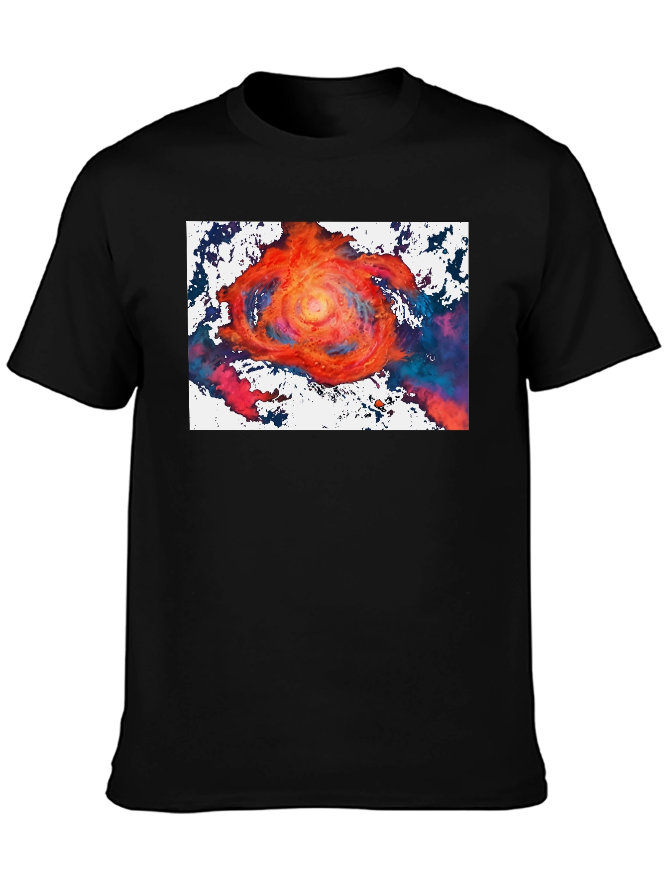 Vortex Graphic Tee - Bold Artistic Design Black