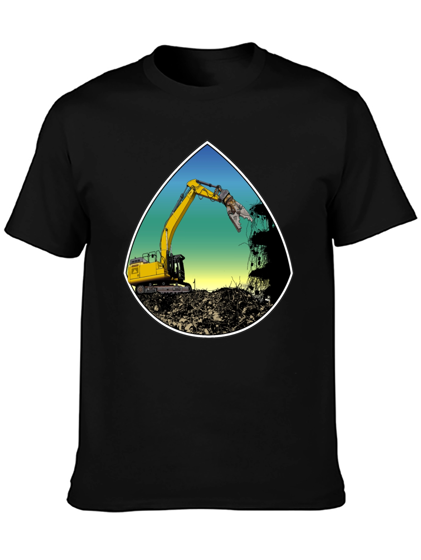 Demolition Excavator T-Shirt - Construction Worker Tee