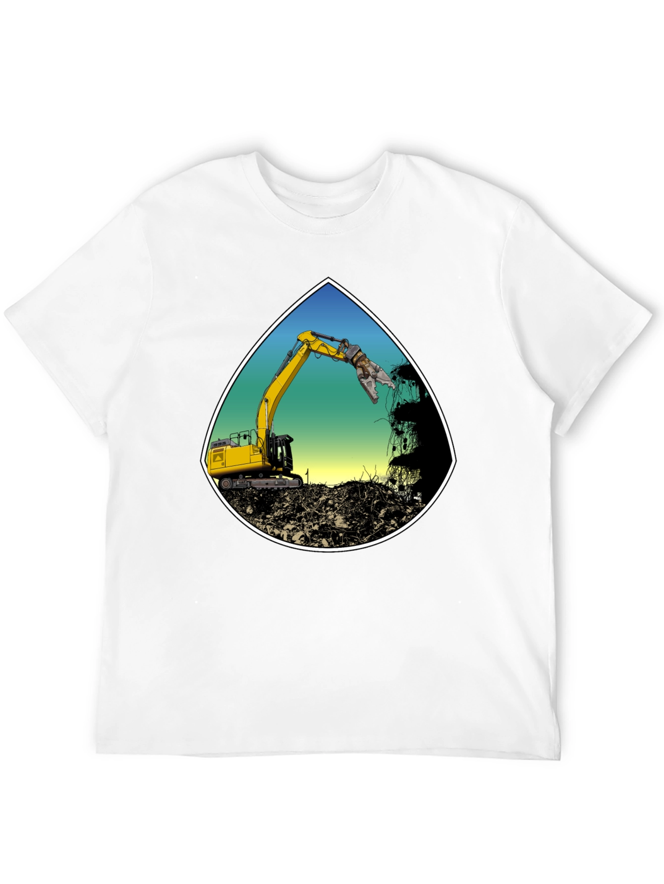 Demolition Excavator T-Shirt - Construction Worker Tee