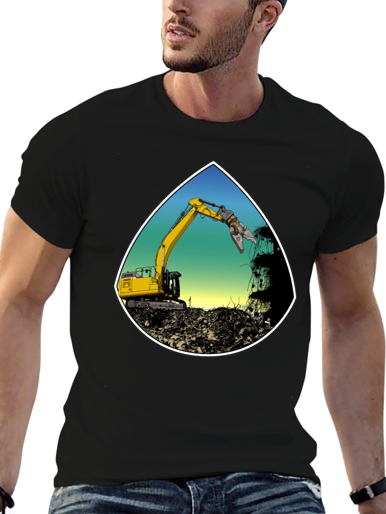 Demolition Excavator T-Shirt - Construction Worker Tee