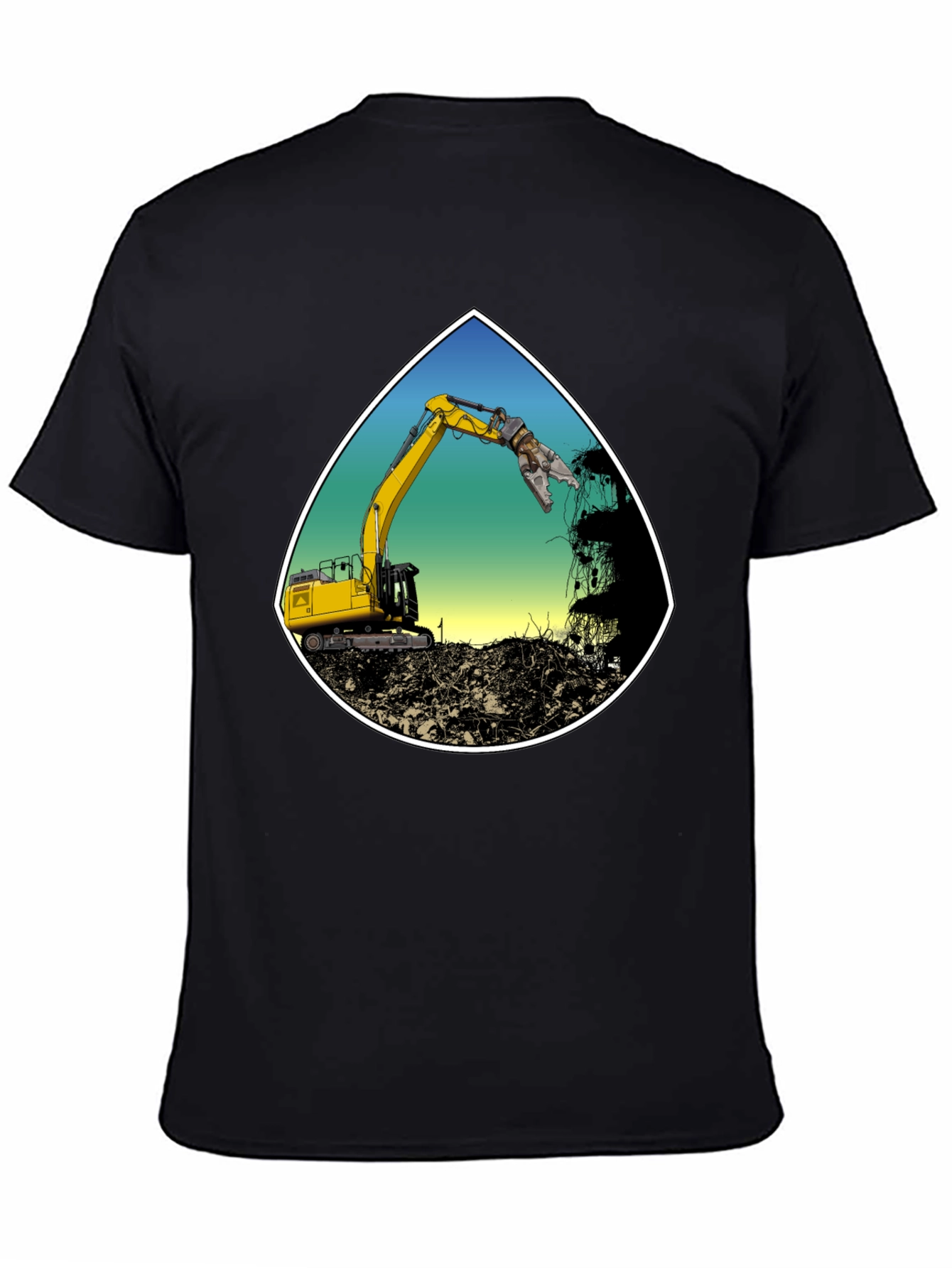 Demolition Excavator T-Shirt - Construction Worker Tee