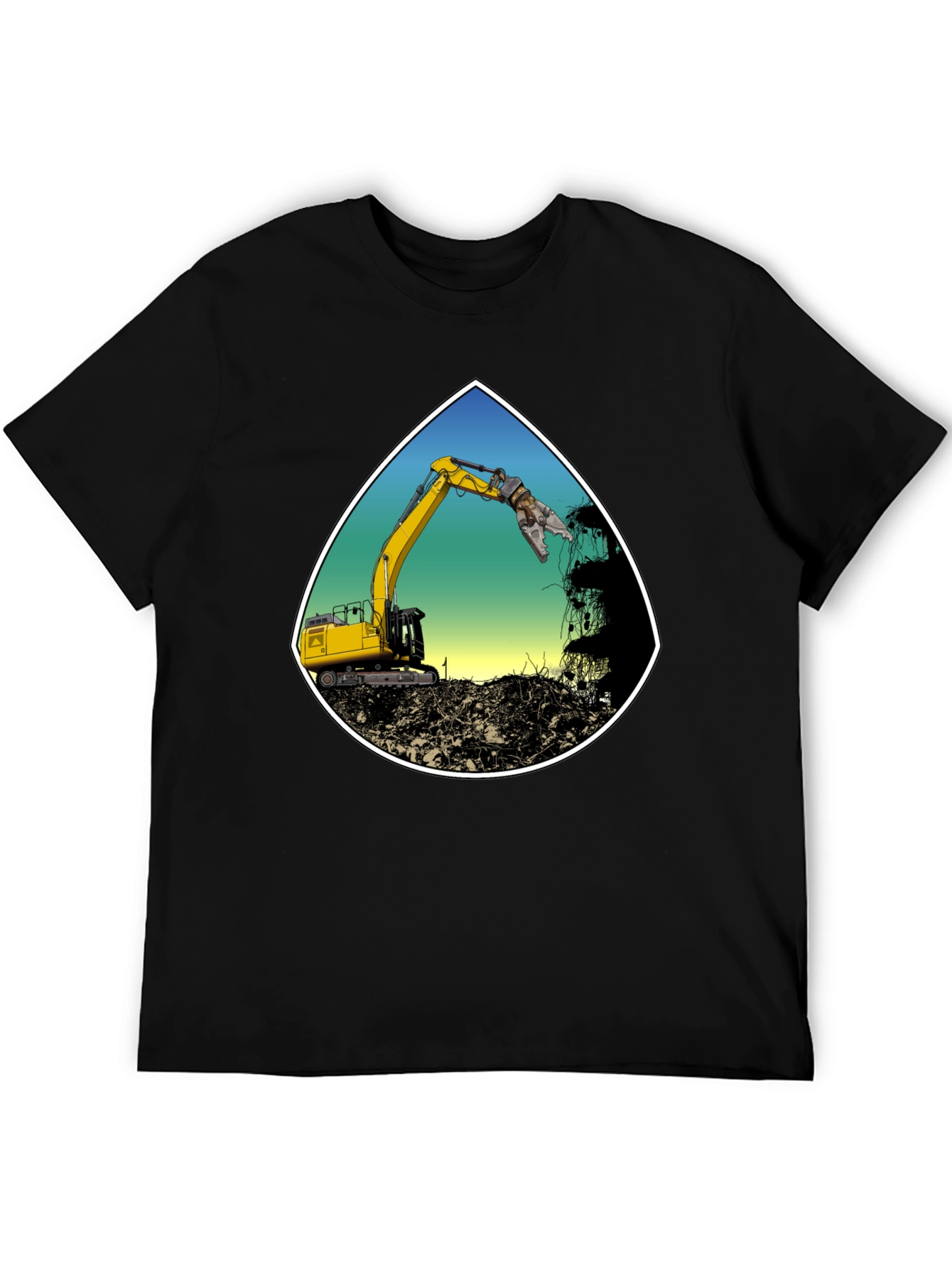 Demolition Excavator T-Shirt - Construction Worker Tee