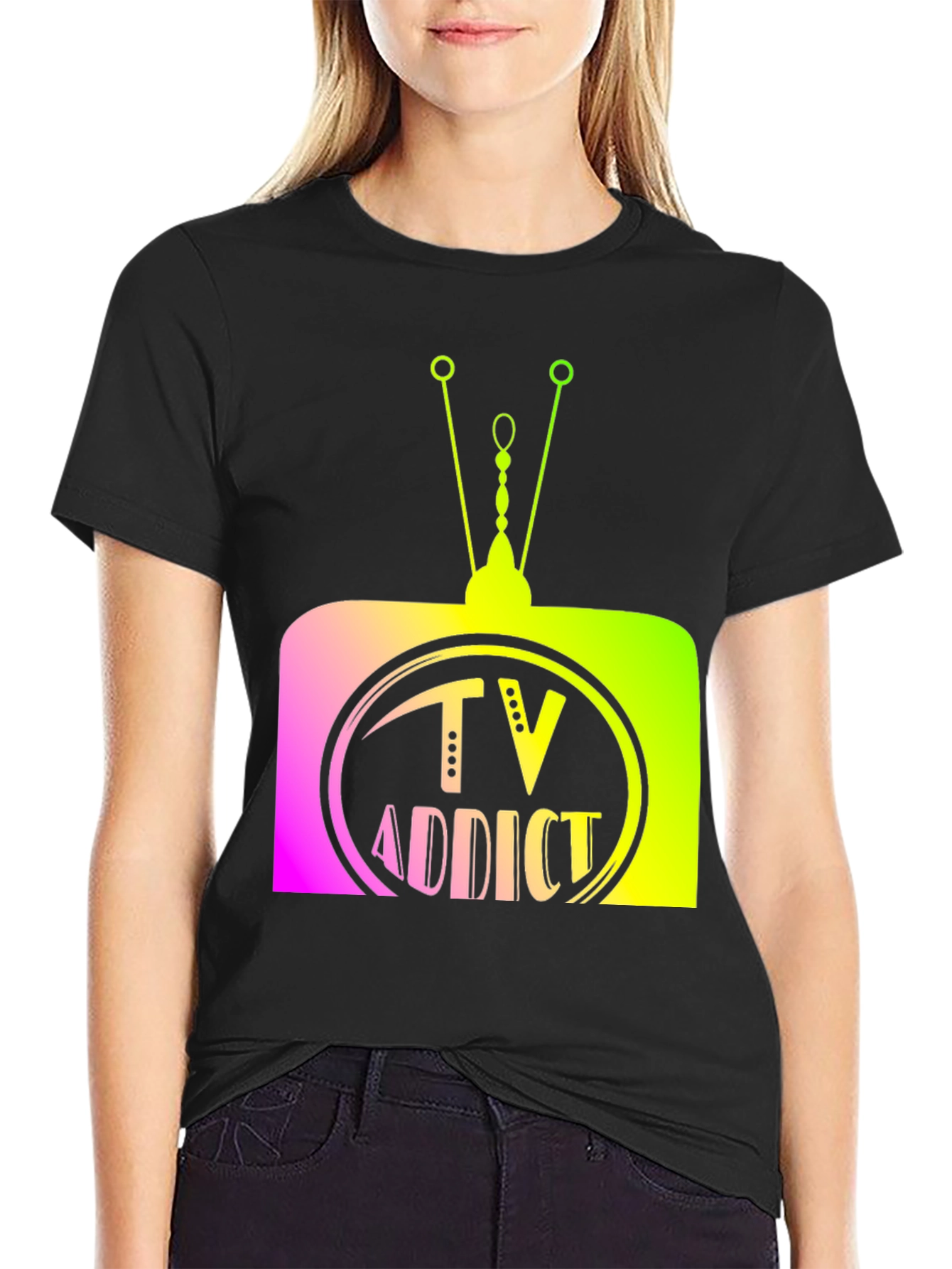 TV Addict Graphic Tee - Retro Television Design