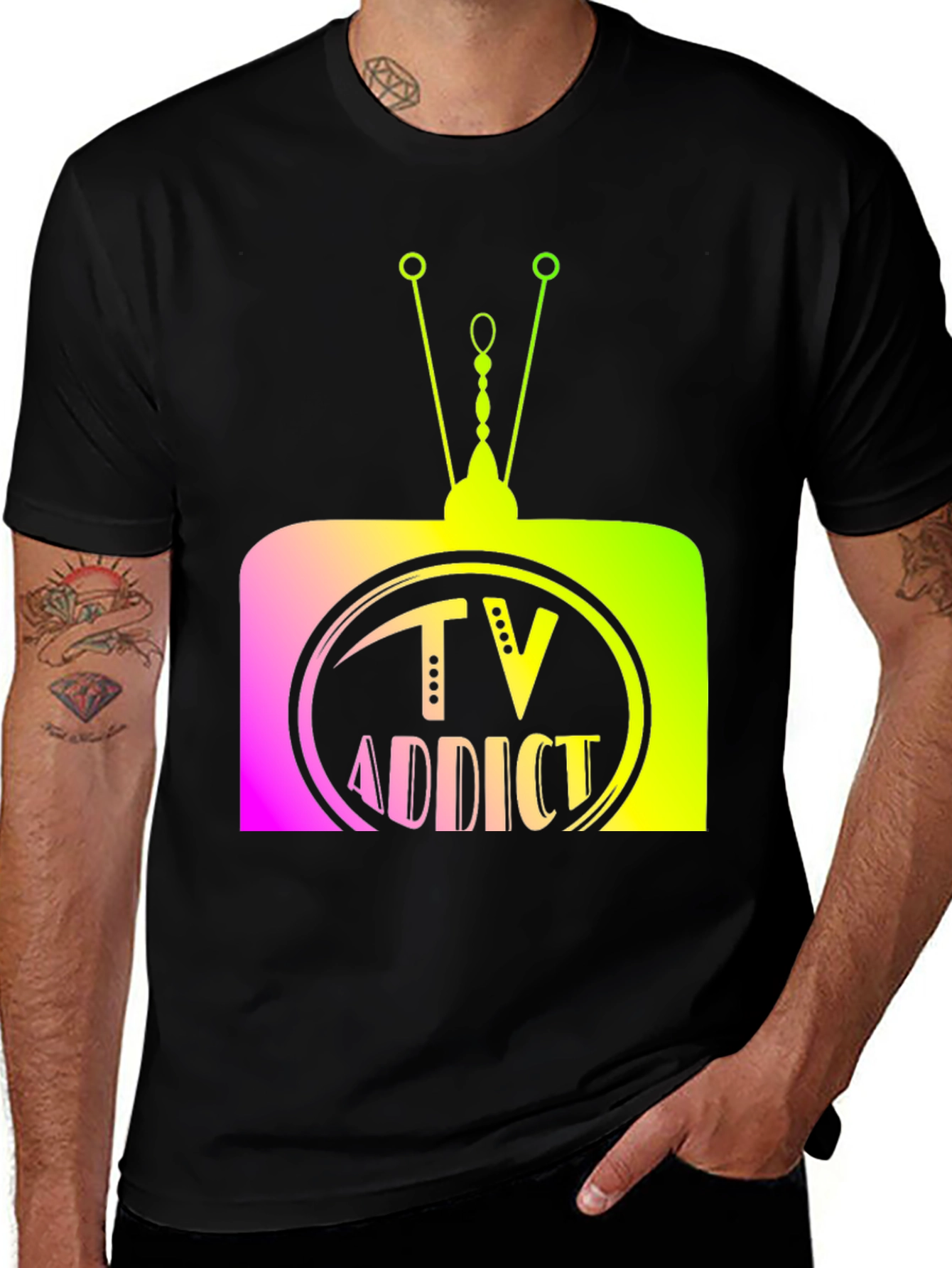 TV Addict Graphic Tee - Retro Television Design