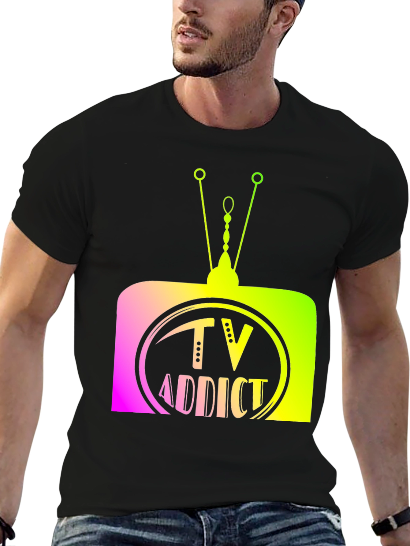 TV Addict Graphic Tee - Retro Television Design