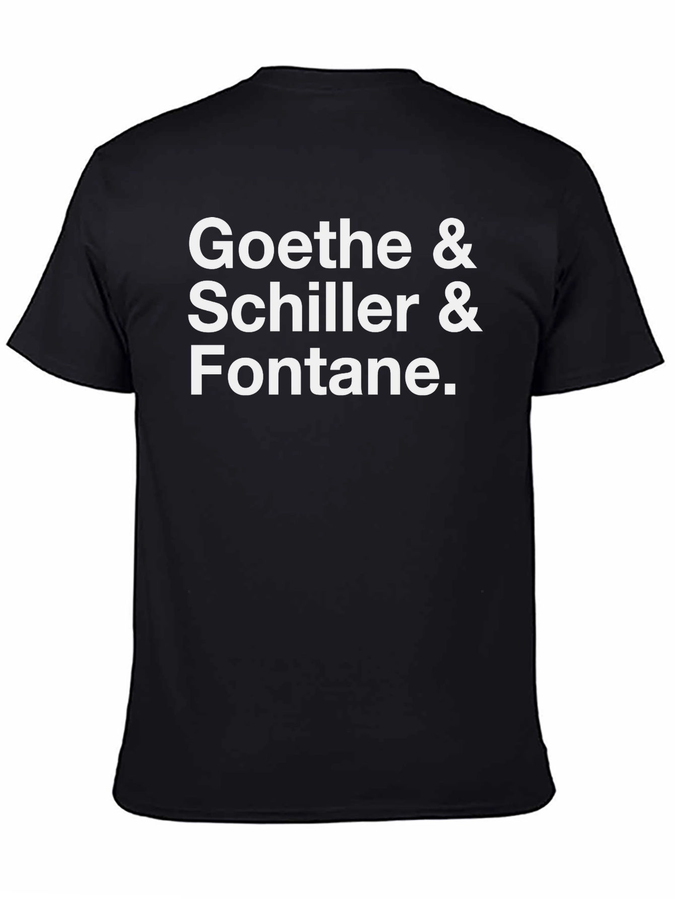 Goethe Schiller Fontane Black T-Shirt