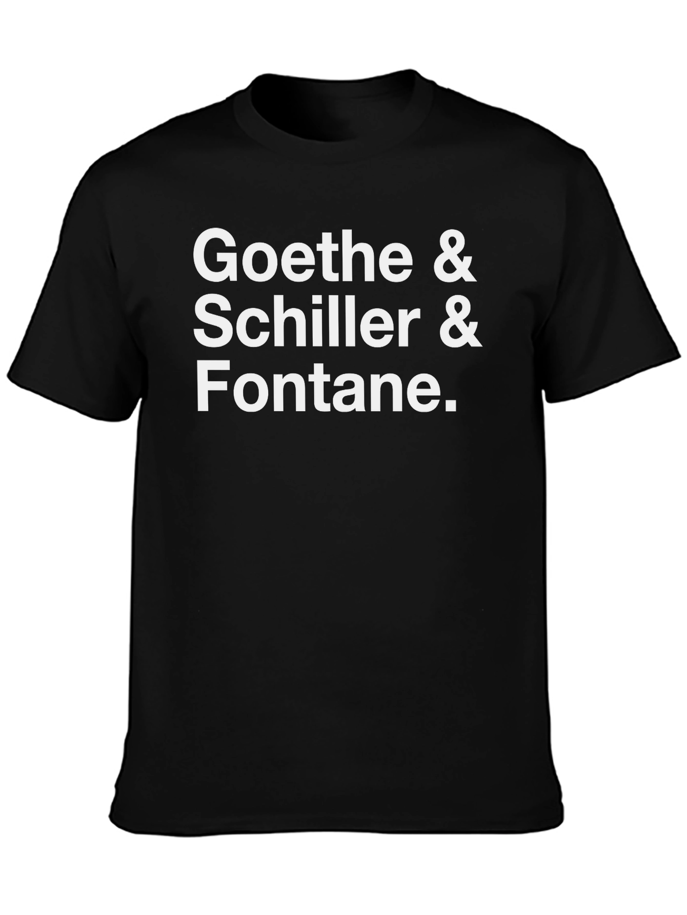 Goethe Schiller Fontane Black T-Shirt