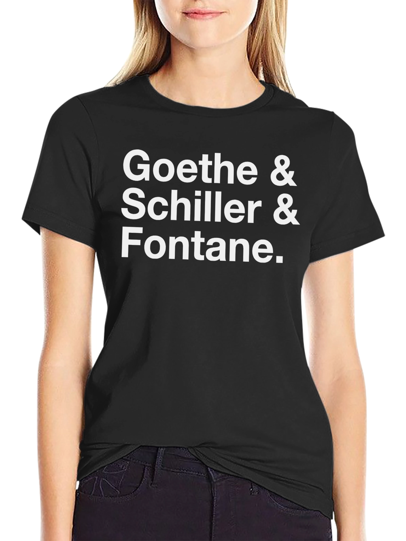 Goethe Schiller Fontane Black T-Shirt