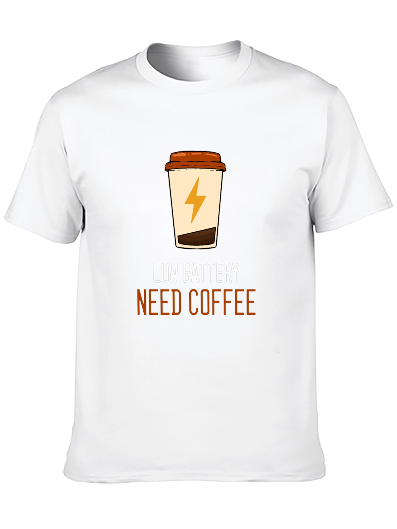 Low Battery Coffee T-Shirt - Black Graphic Tee