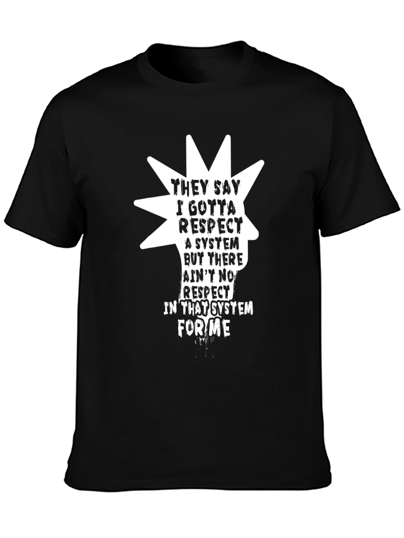 Respect System Graphic Tee - Black Cotton Blend