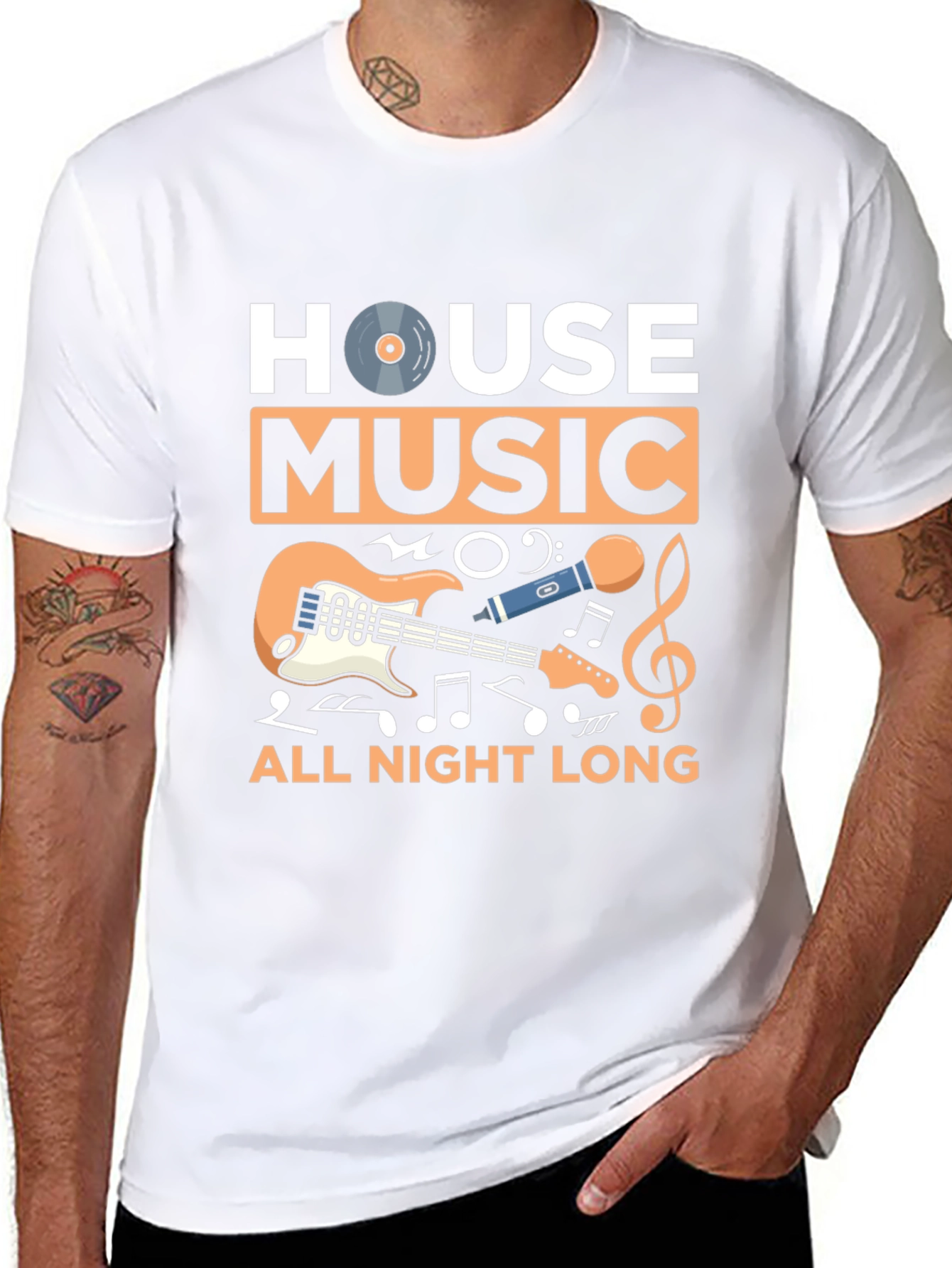 House Music All Night Long Graphic Tee