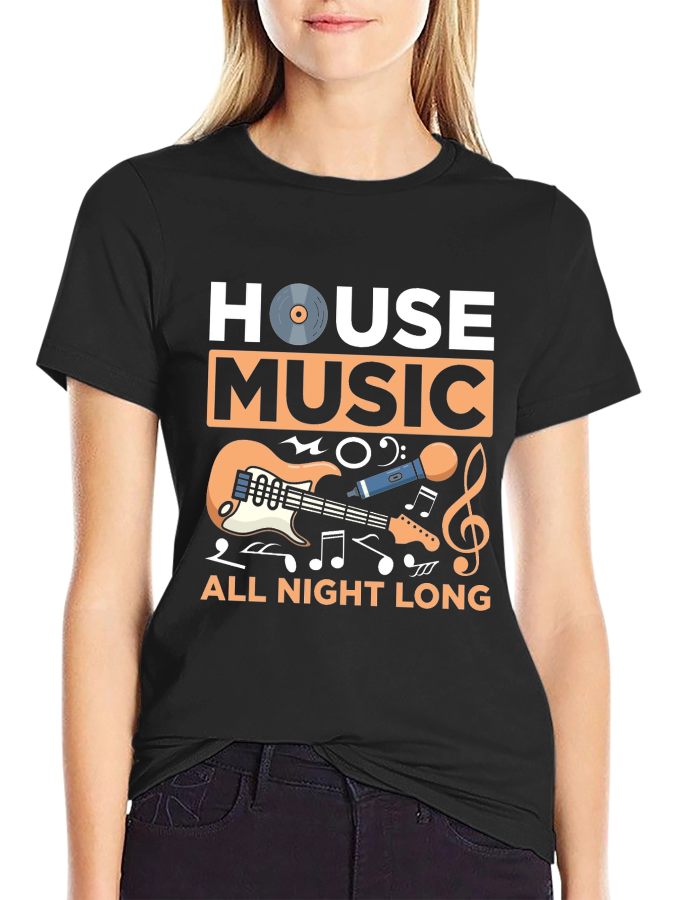 House Music All Night Long Graphic Tee