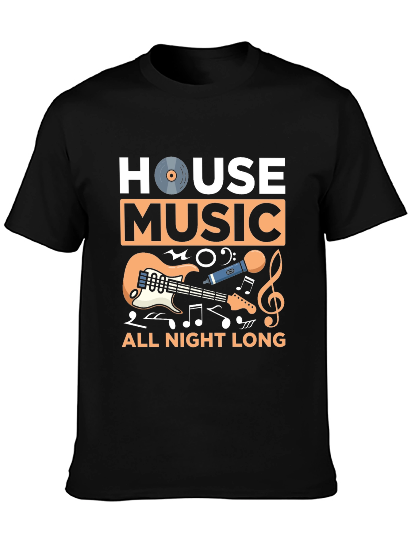 House Music All Night Long Graphic Tee