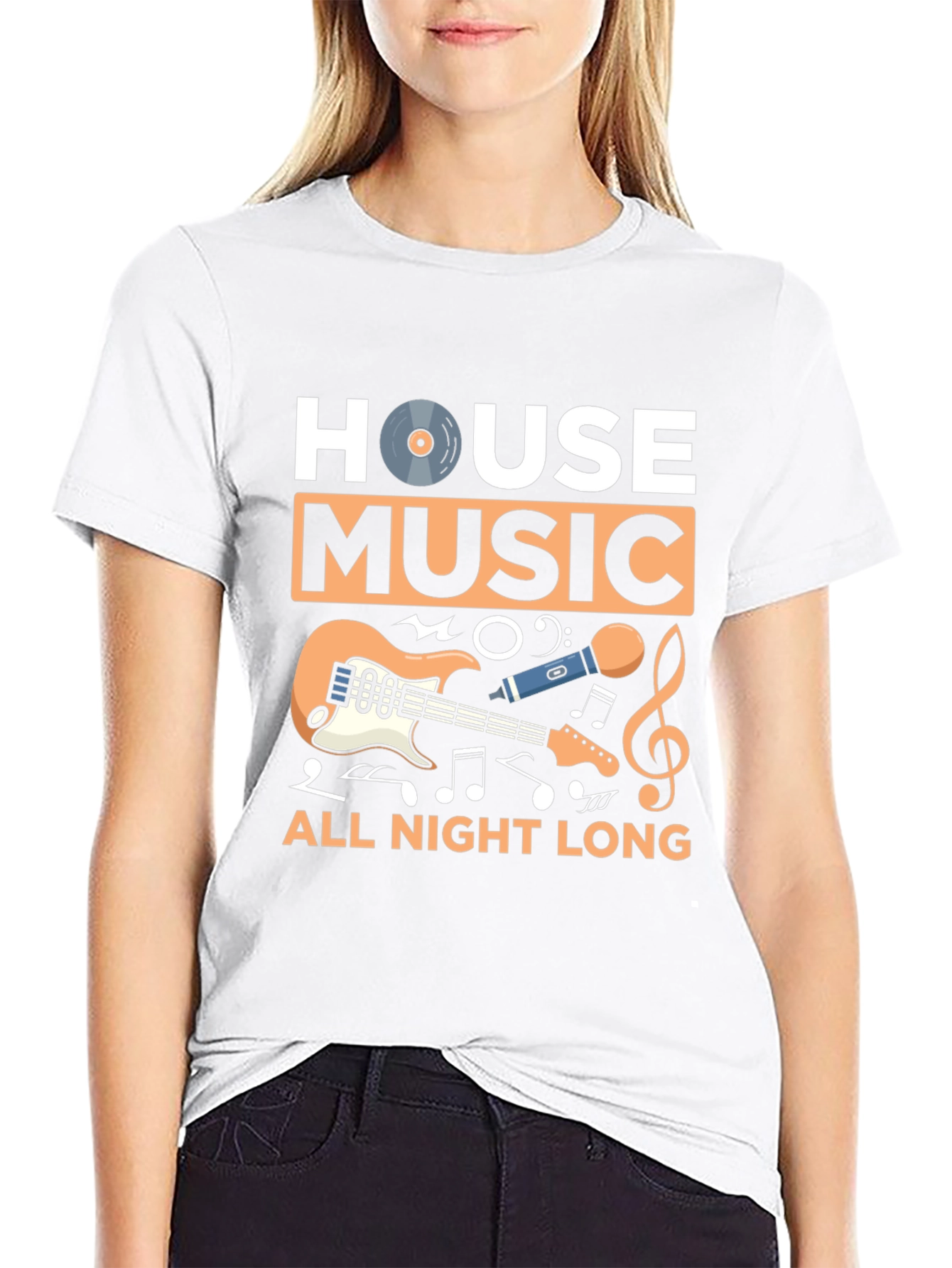 House Music All Night Long Graphic Tee