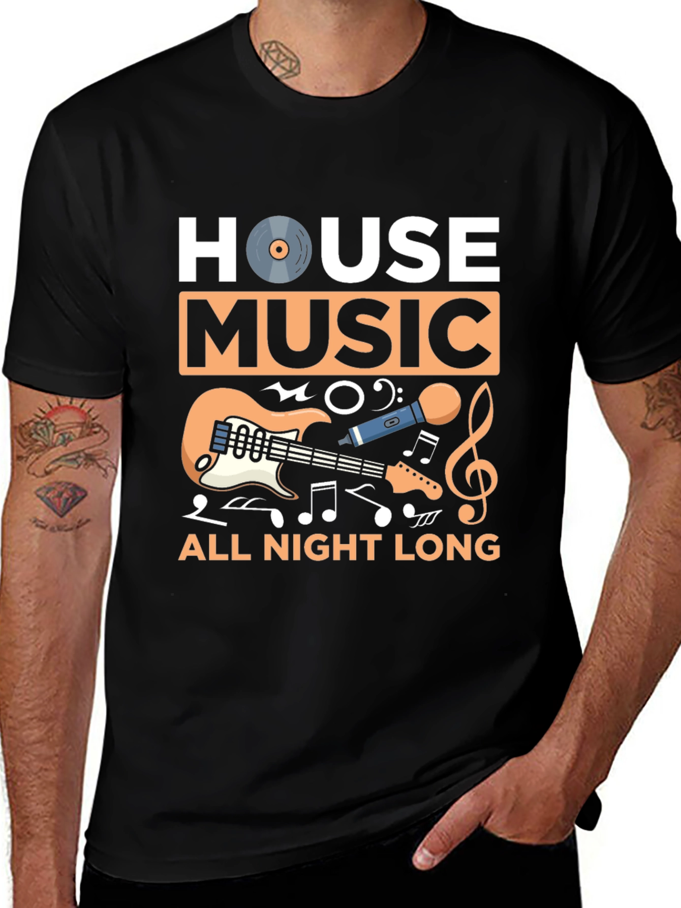 House Music All Night Long Graphic Tee