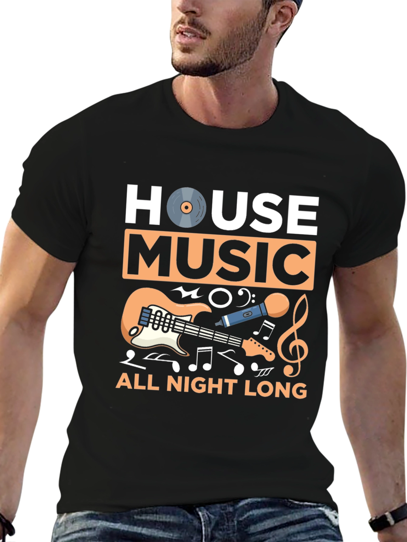 House Music All Night Long Graphic Tee