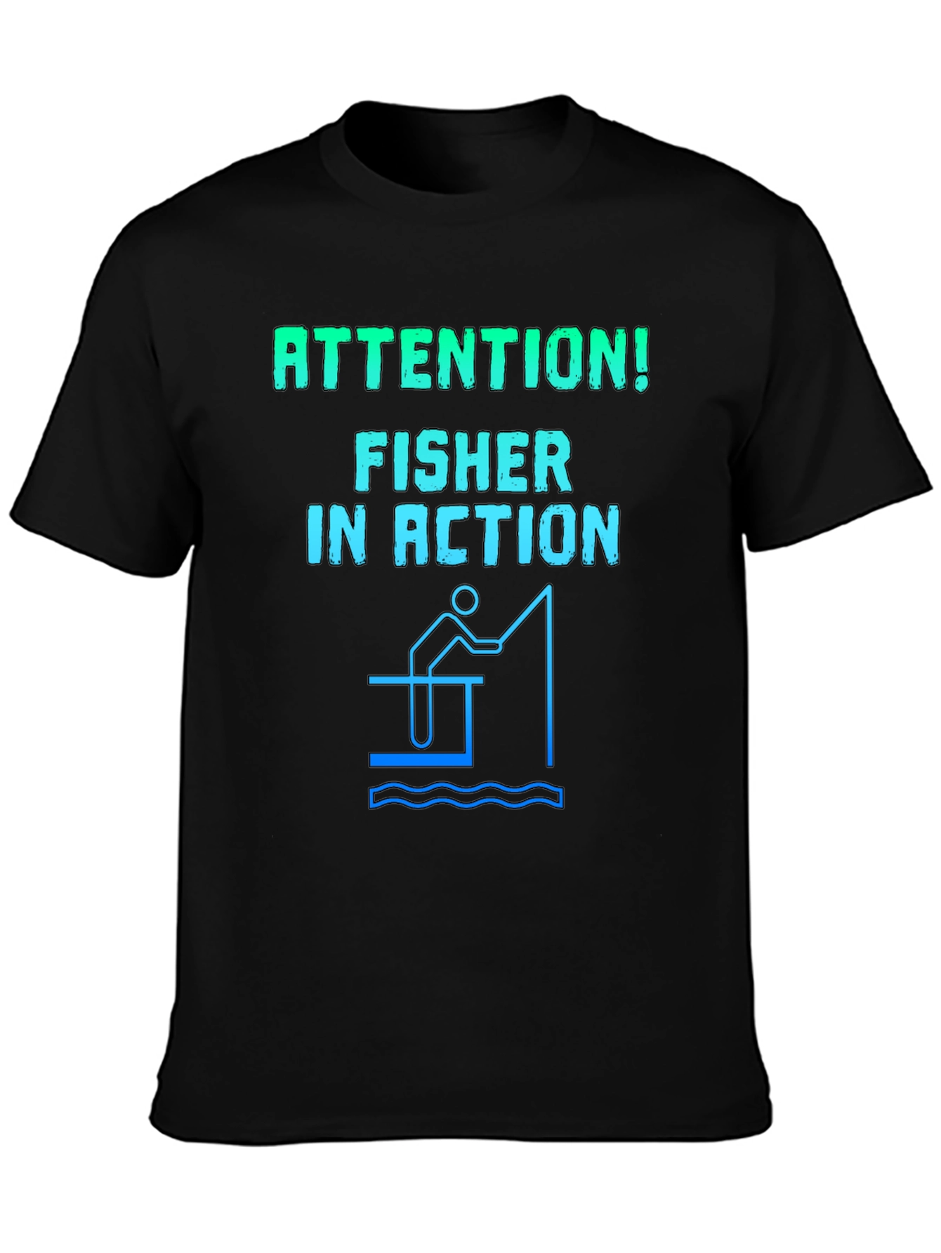 Fisher in Action Graphic Tee - Fishing T-Shirt
