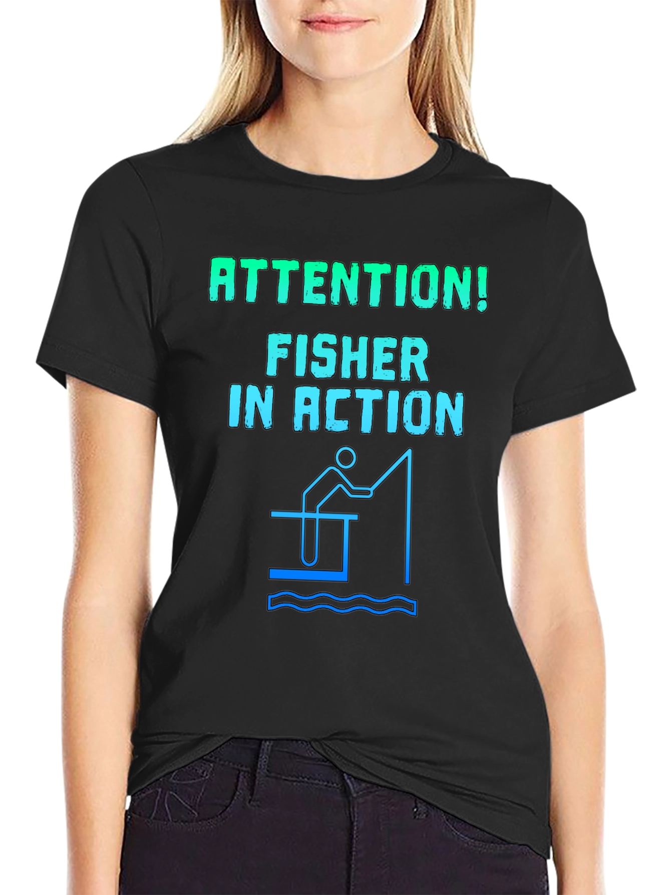 Fisher in Action Graphic Tee - Fishing T-Shirt