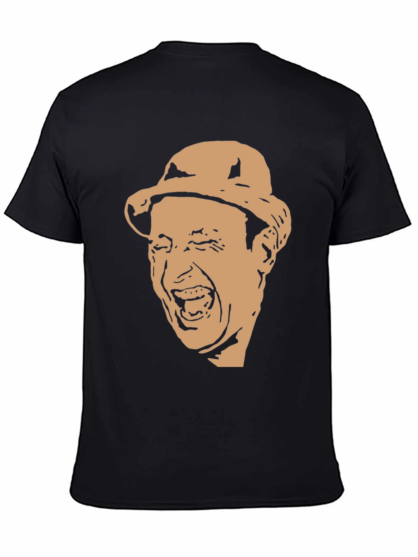 Funny Face Graphic Black T-Shirt