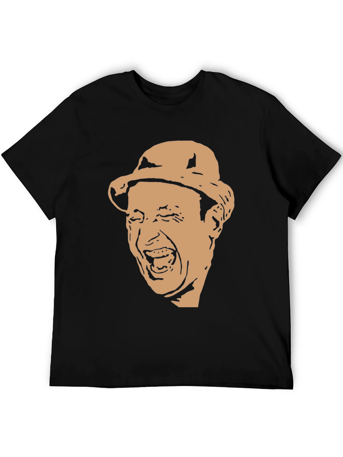 Funny Face Graphic Black T-Shirt