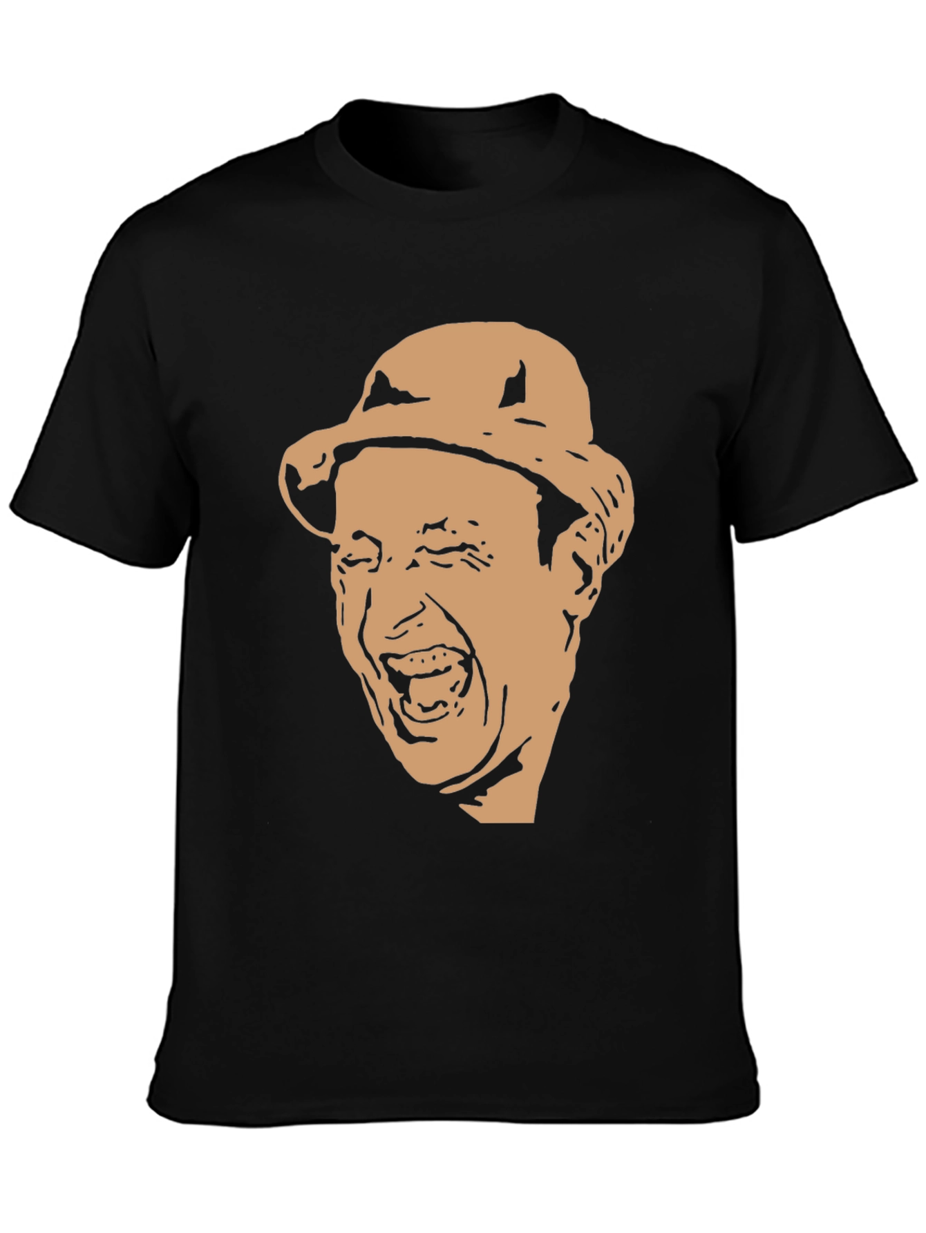 Funny Face Graphic Black T-Shirt