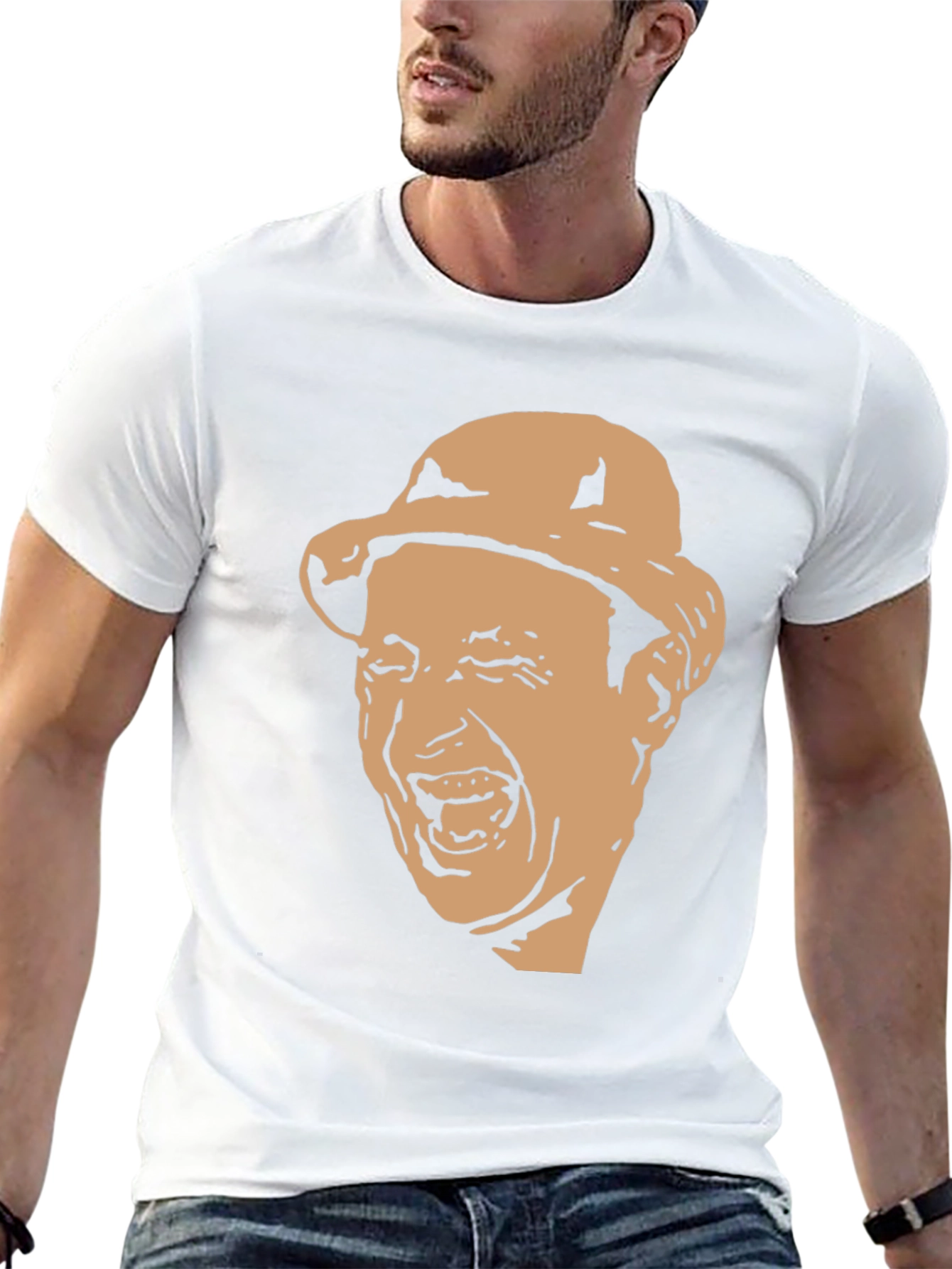 Funny Face Graphic Black T-Shirt