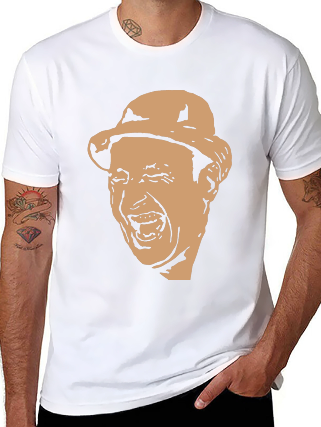 Funny Face Graphic Black T-Shirt