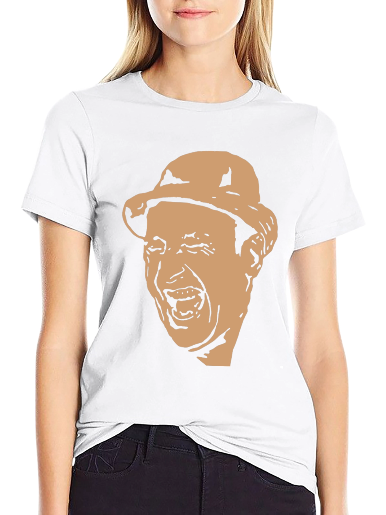 Funny Face Graphic Black T-Shirt