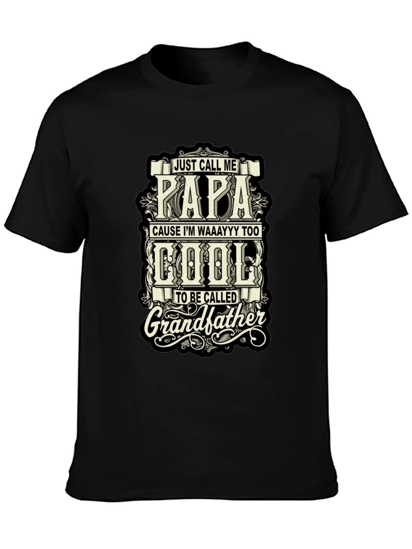 Cool Papa Graphic Tee - Grandfather Humor