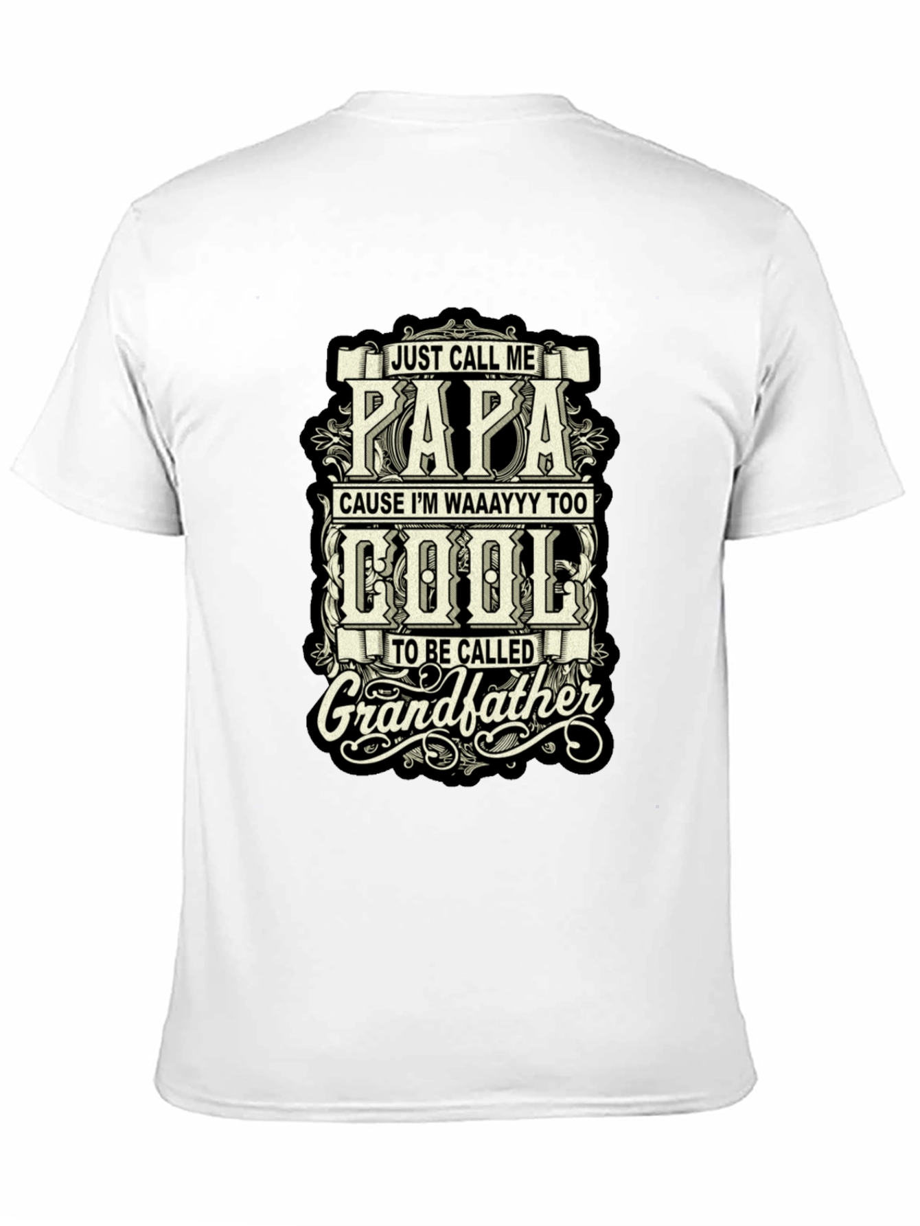 Cool Papa Graphic Tee - Grandfather Humor
