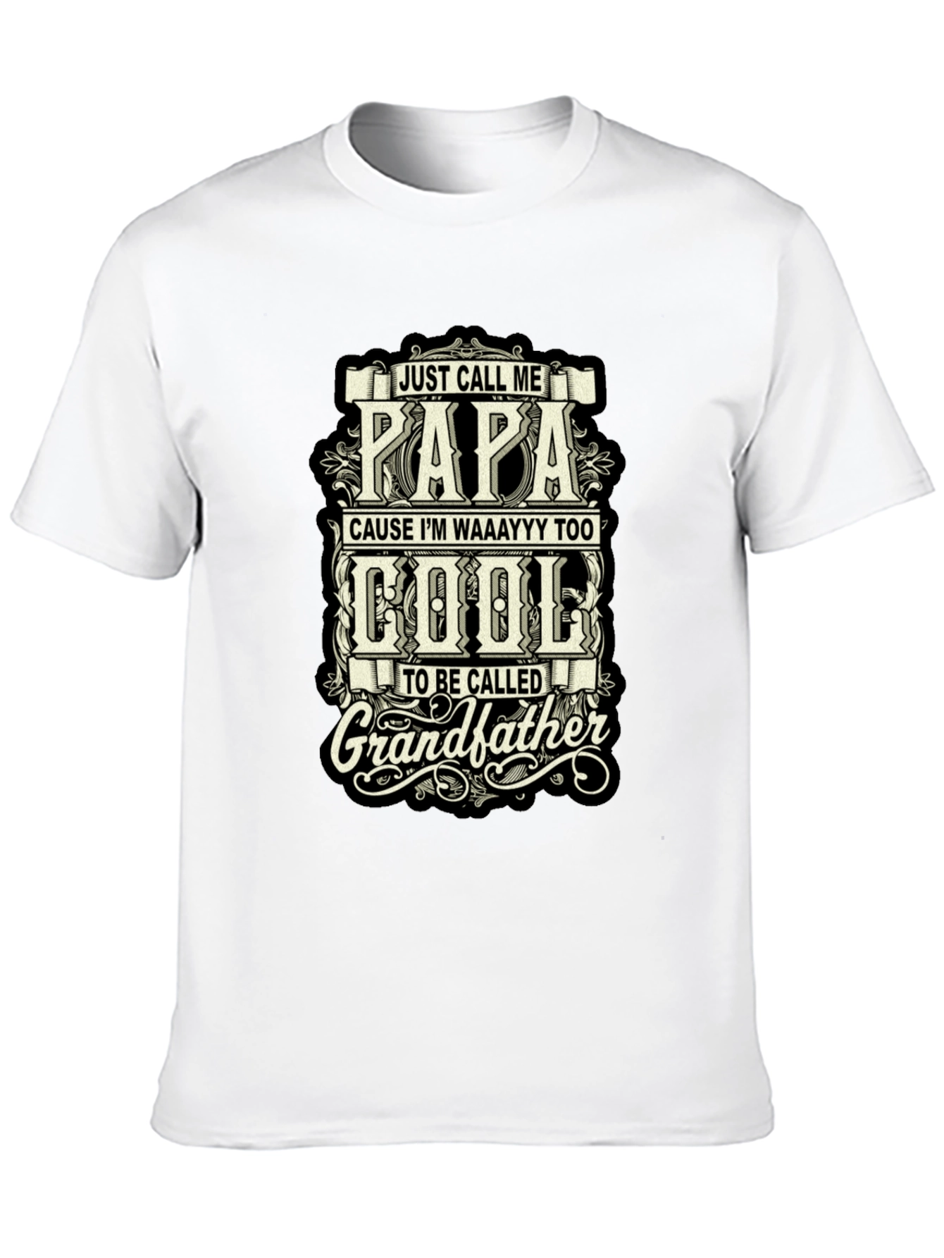 Cool Papa Graphic Tee - Grandfather Humor