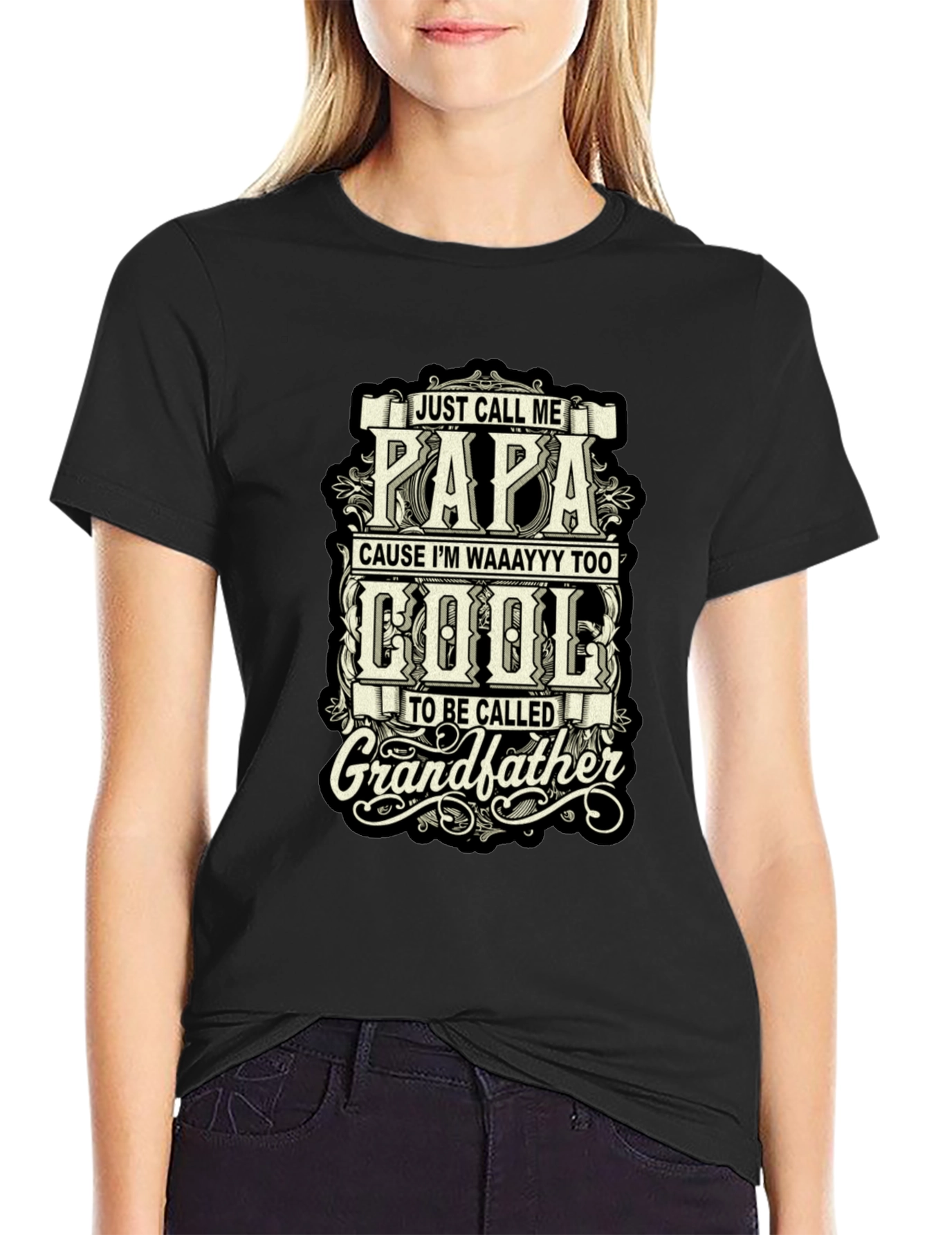 Cool Papa Graphic Tee - Grandfather Humor