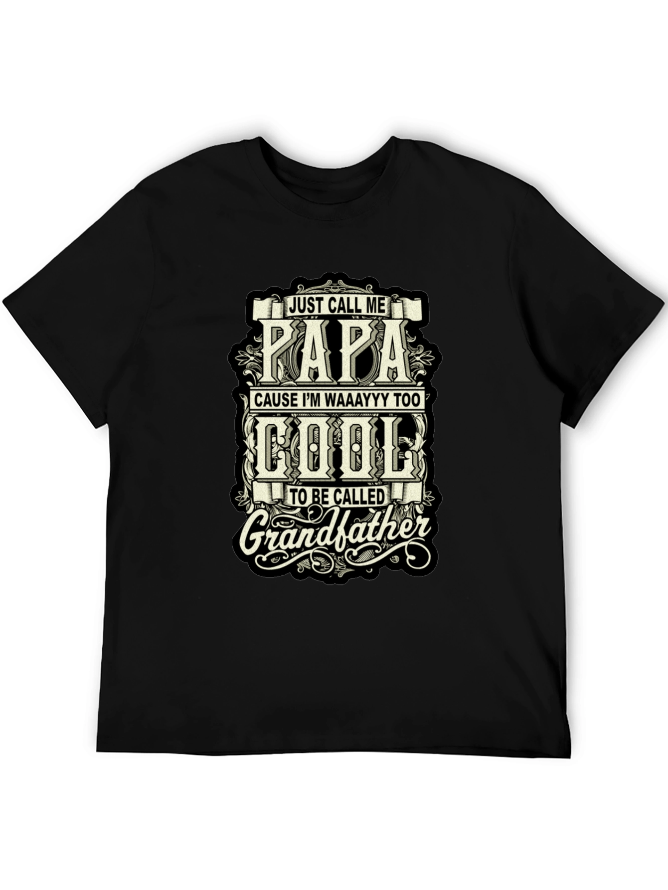 Cool Papa Graphic Tee - Grandfather Humor