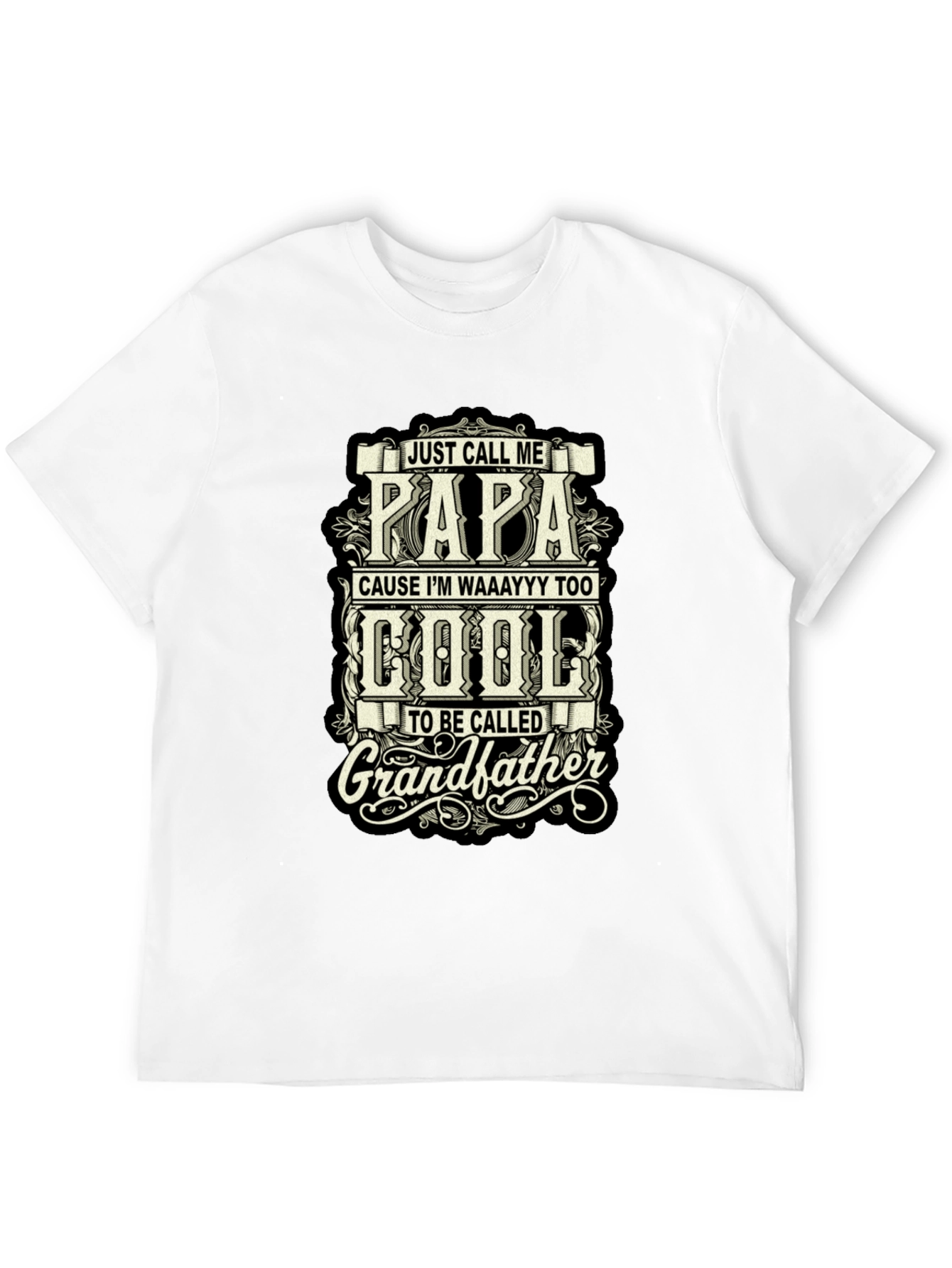 Cool Papa Graphic Tee - Grandfather Humor