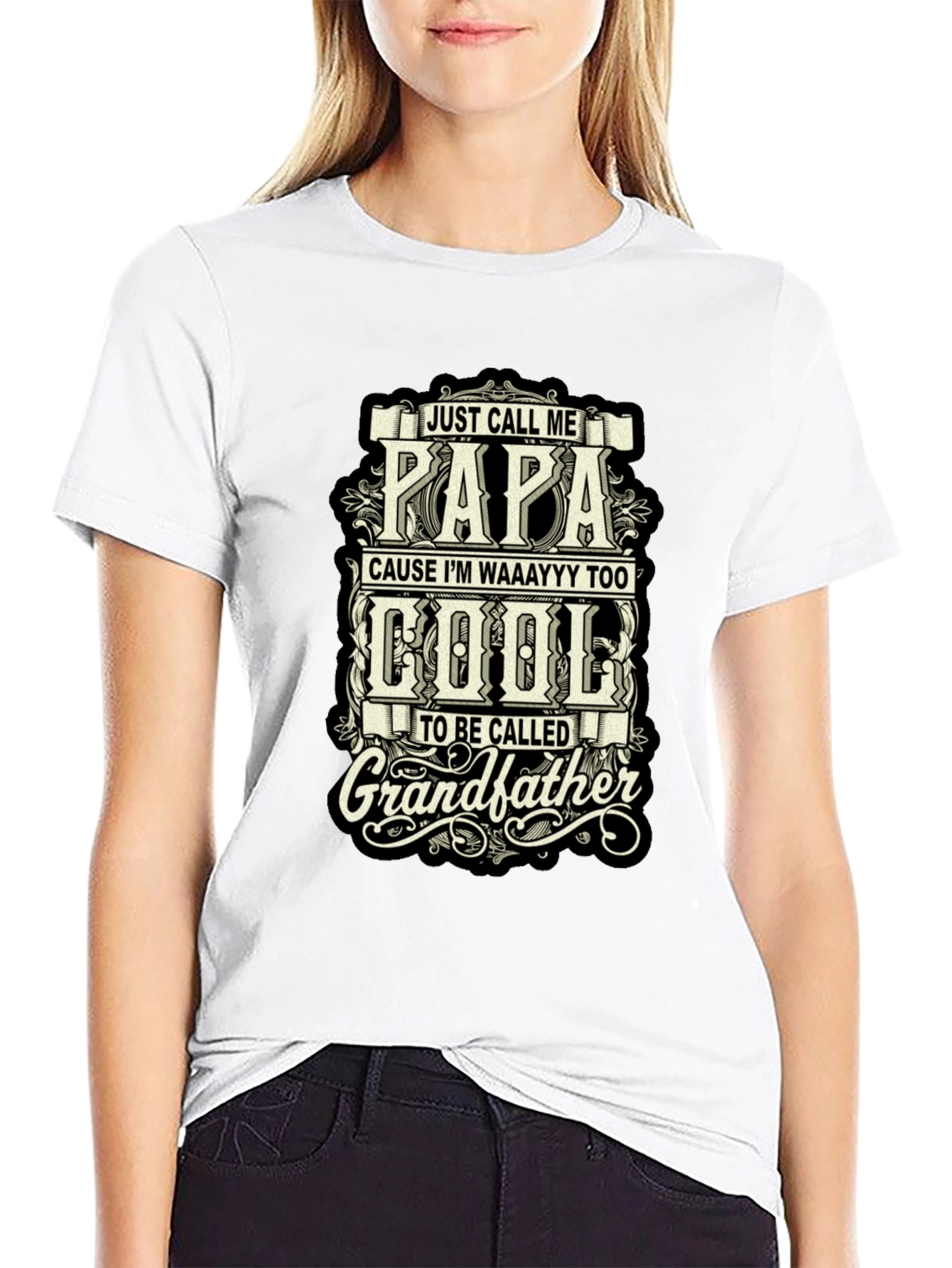 Cool Papa Graphic Tee - Grandfather Humor