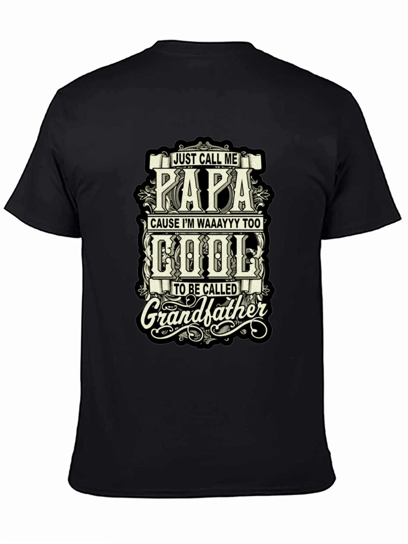 Cool Papa Graphic Tee - Grandfather Humor
