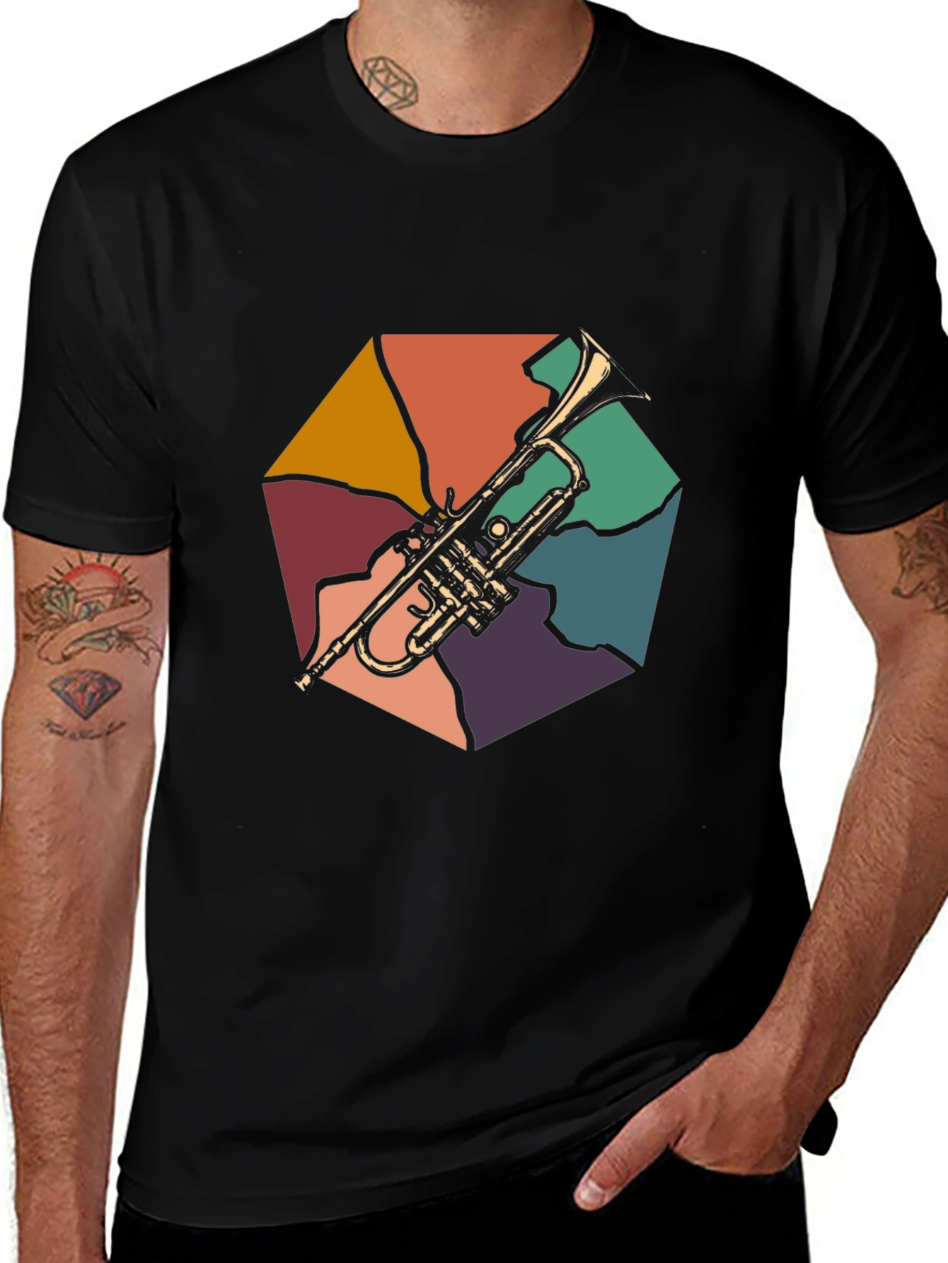 Retro Trumpet Graphic Tee - Musicians Delight