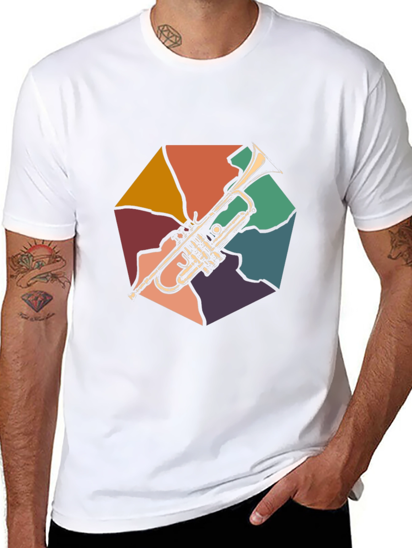 Retro Trumpet Graphic Tee - Musicians Delight