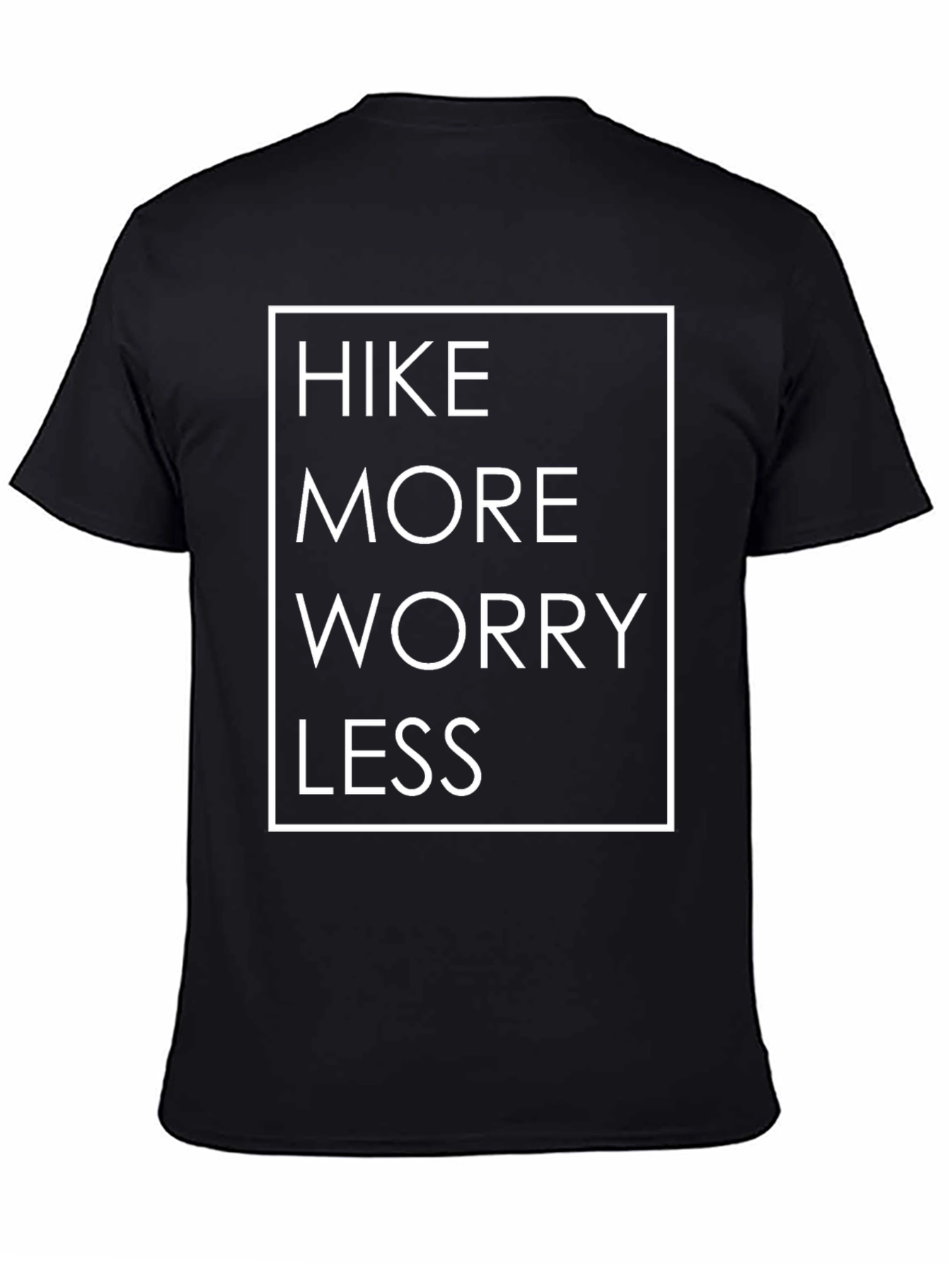 Hike More Worry Less Black Graphic Tee