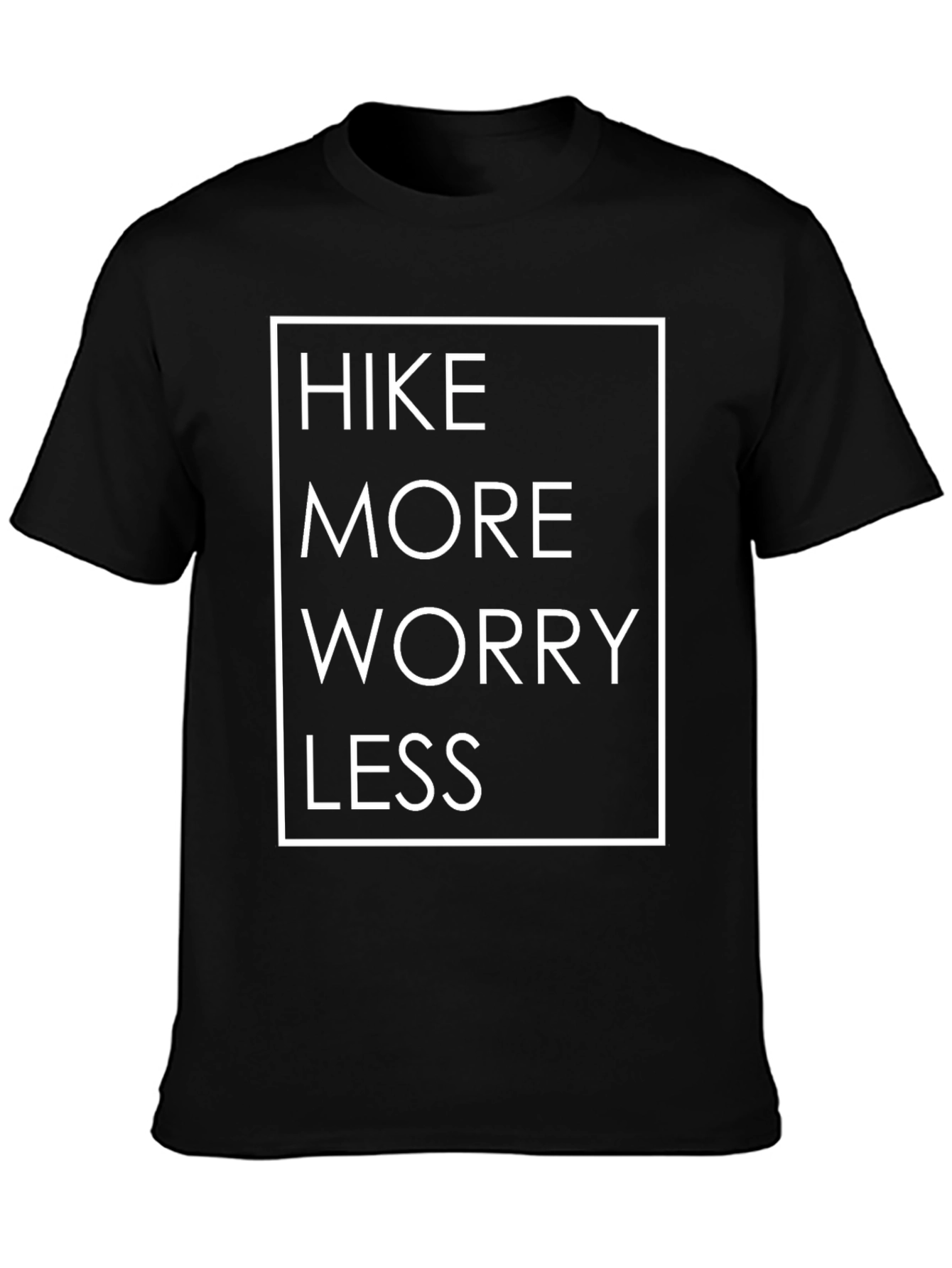 Hike More Worry Less Black Graphic Tee