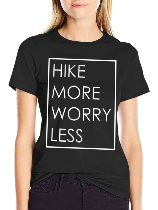 Hike More Worry Less Black Graphic Tee