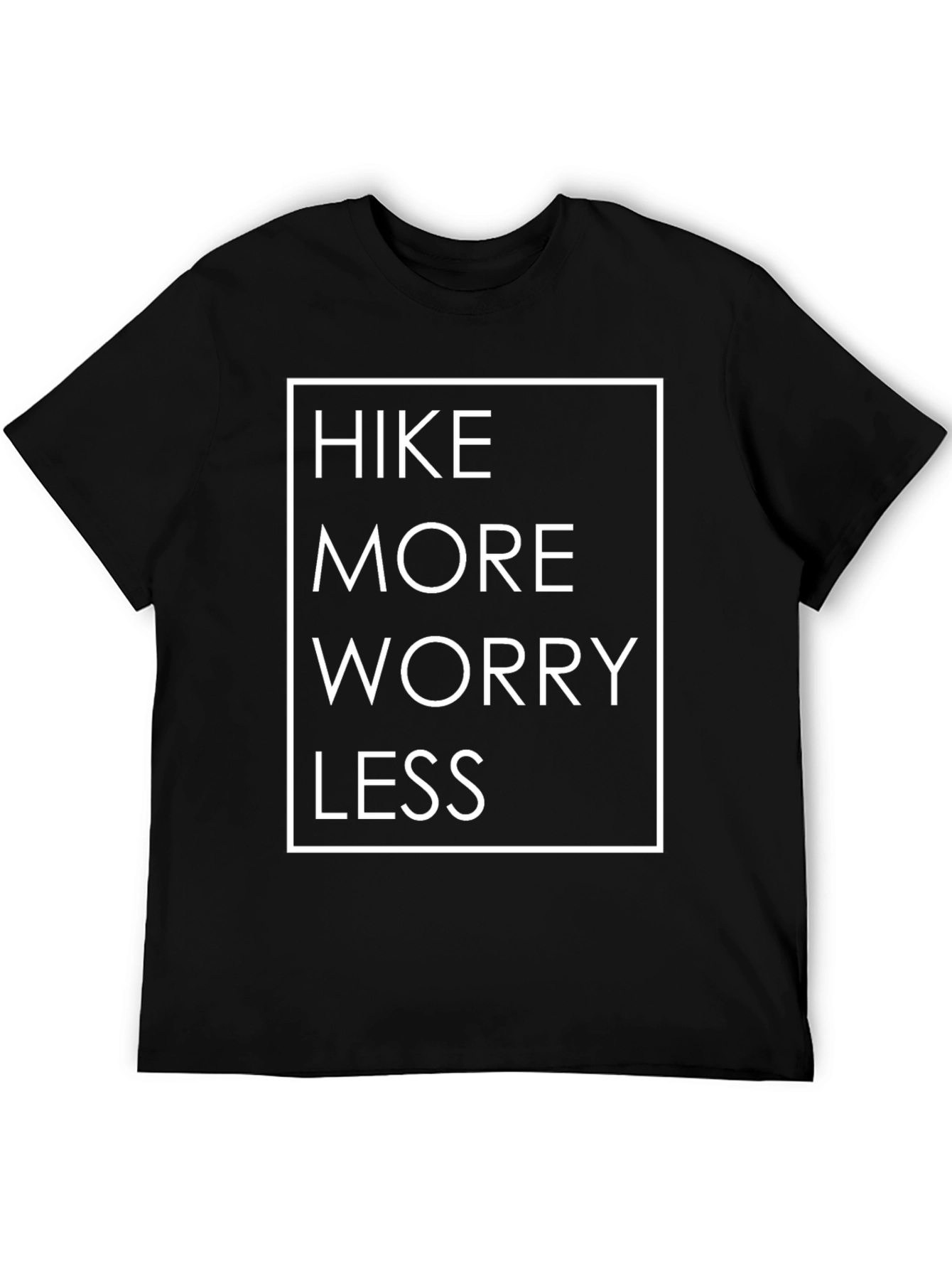 Hike More Worry Less Black Graphic Tee