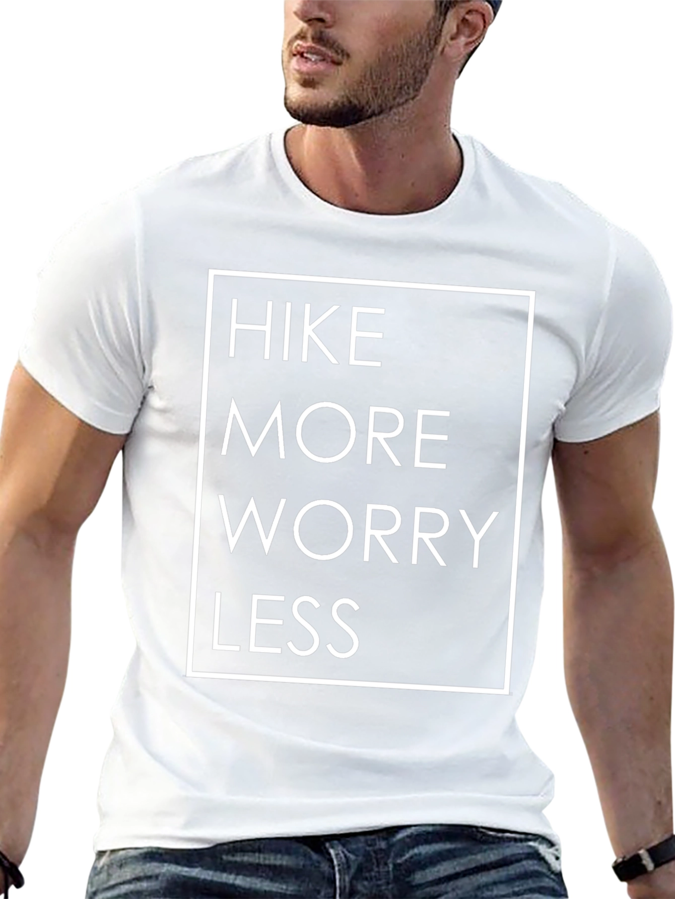 Hike More Worry Less Black Graphic Tee