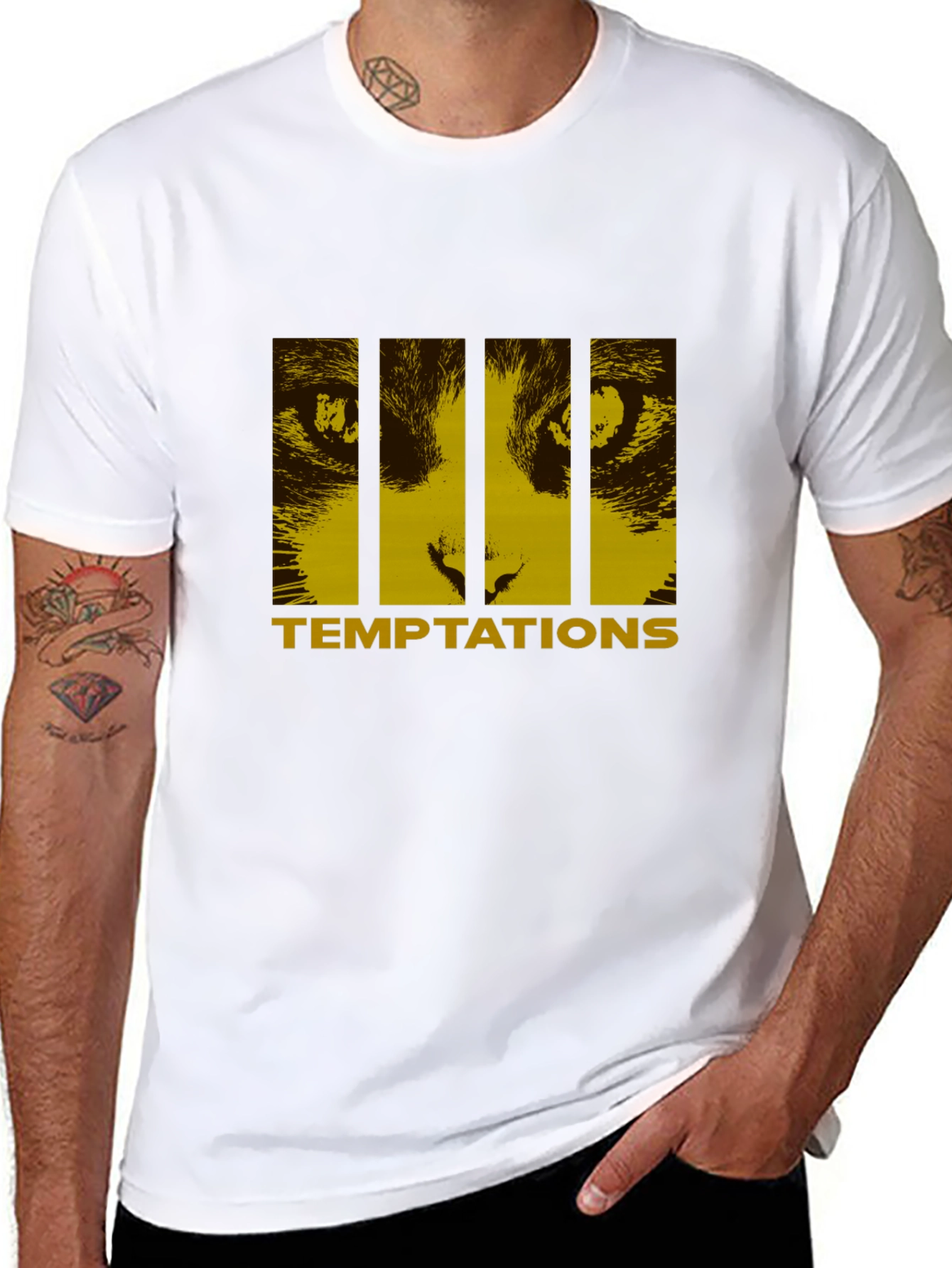 Temptations Cat Eyes T-Shirt - Unique Design