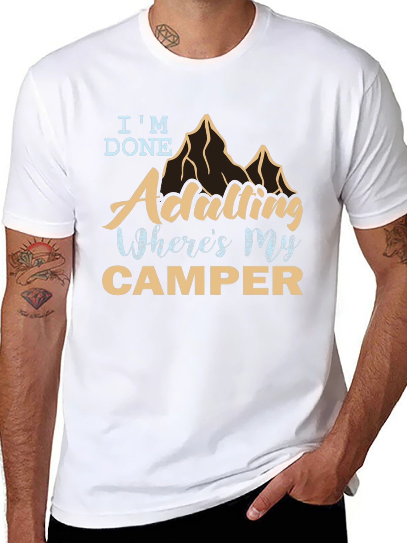 Im Done Adulting Camper Graphic T-Shirt